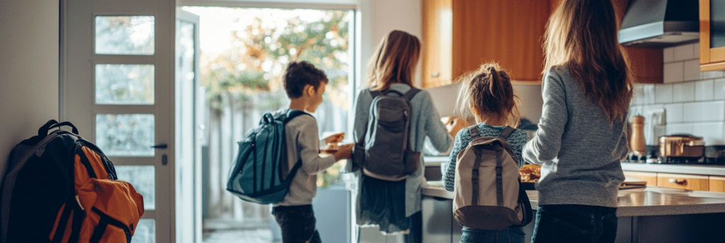 busy family starting their day with keto breakfast recipes