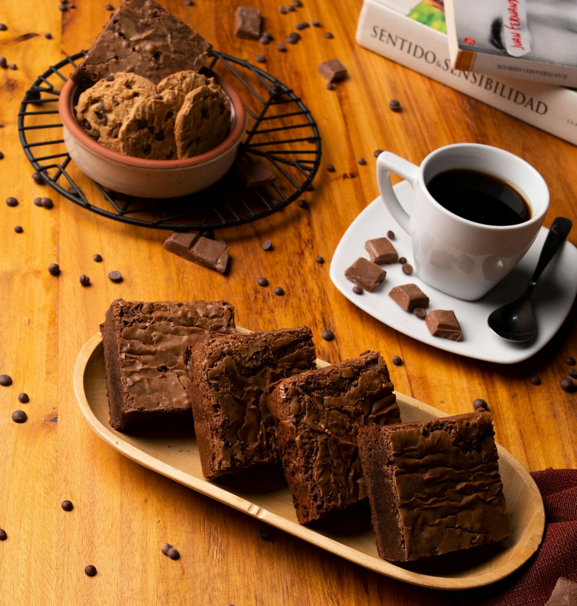 brownies in brown tray, low carb holiday treats