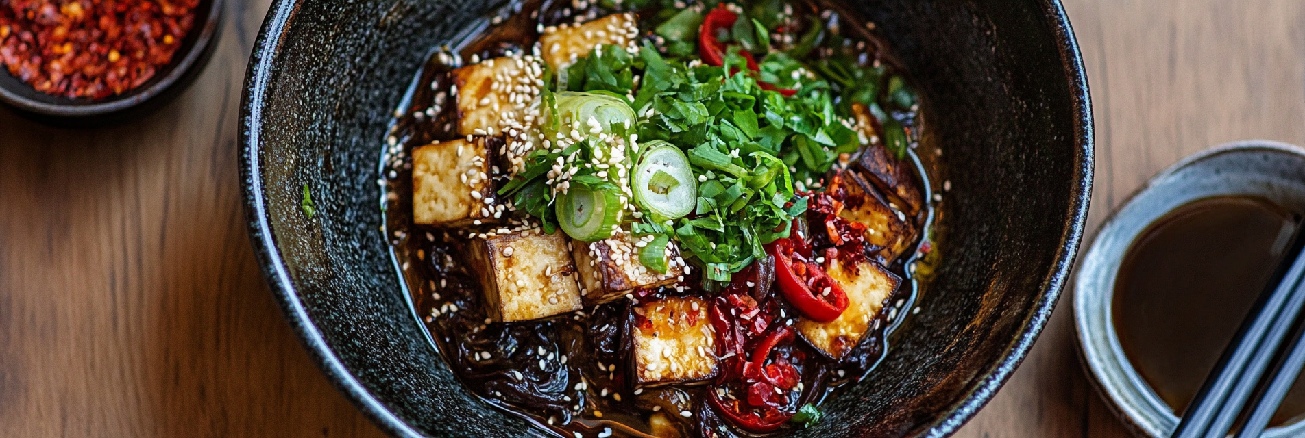 tofu, vegetables in bowl