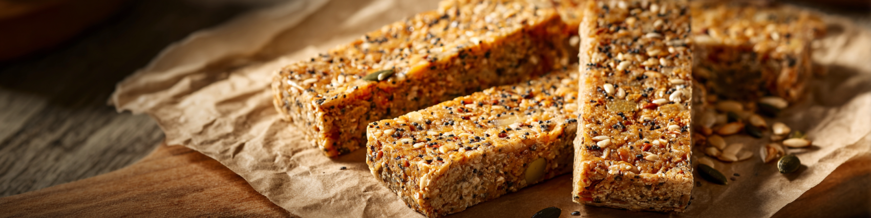 Savory Keto Fat Bomb Bars on the counter