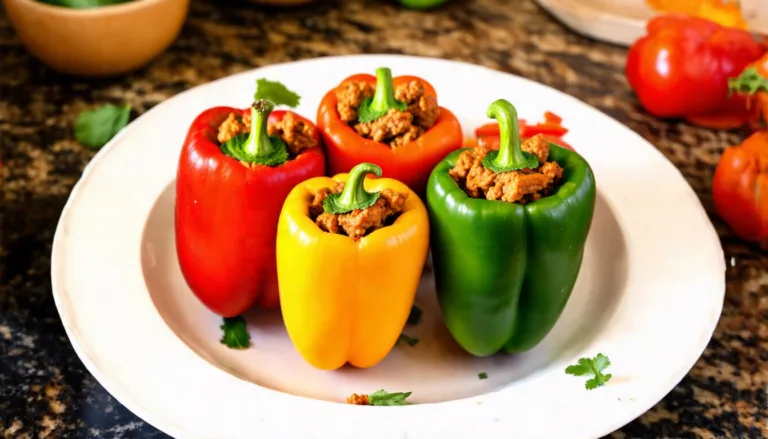 Savory Stuffed Bell Peppers with Ground Turkey: A Healthy and Flavorful Delight