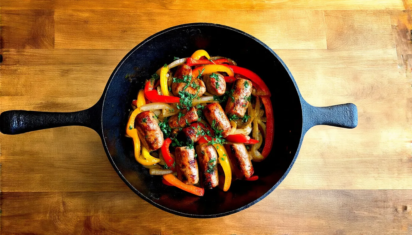 One-Pan Wonder: Savory Sausage and Peppers Skillet for Effortless Weeknight Dinners