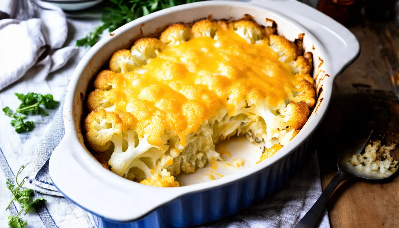 Creamy Cauliflower and Cheese Bake: A Comforting Twist on a Classic Favorite!