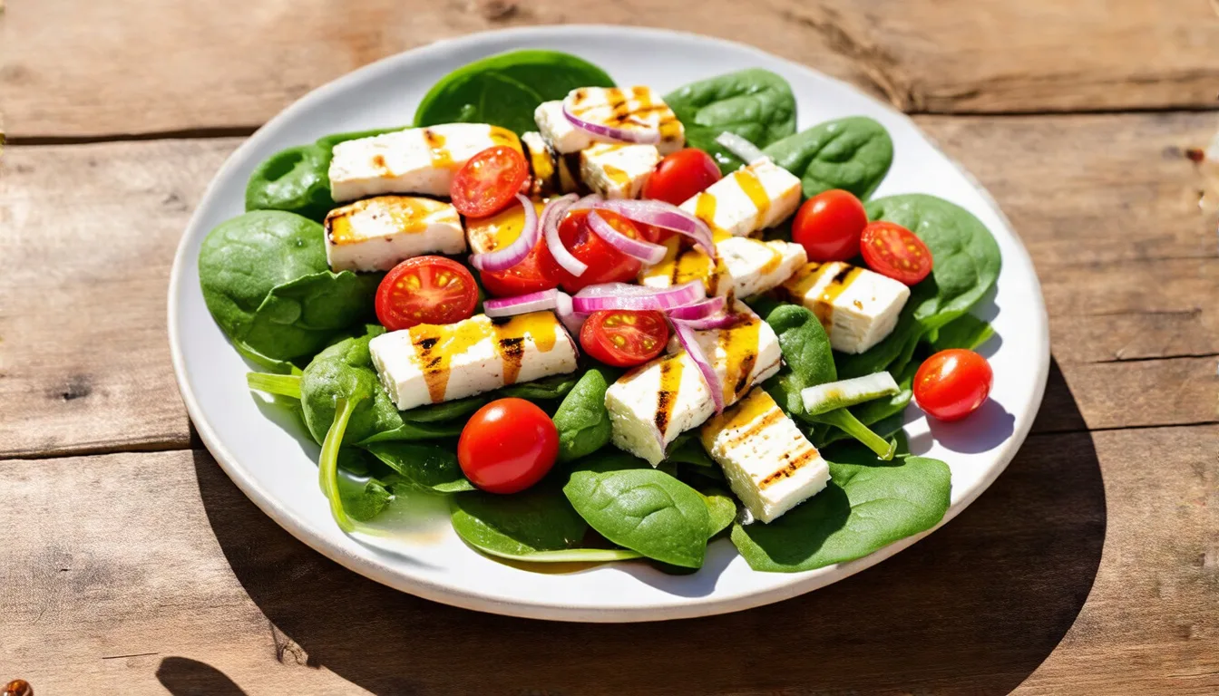 Fresh and Flavorful: Grilled Feta Spinach Salad for a Healthy Delight