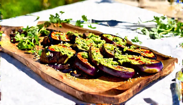 Savor the Flavor: Grilled Eggplant with Creamy Tahini Sauce