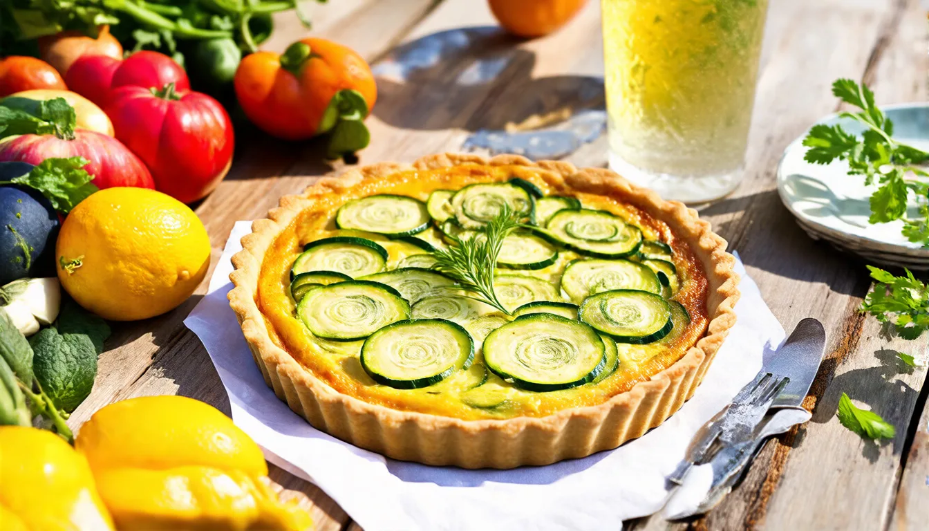Savory Delight: Baked Zucchini and Goat Cheese Tart Recipe to Savor This Summer